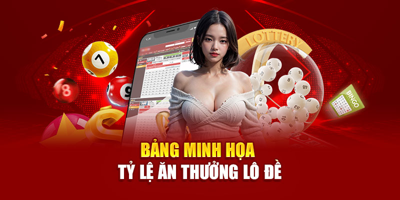 Bảng minh họa tỷ lệ ăn thưởng lô đề
